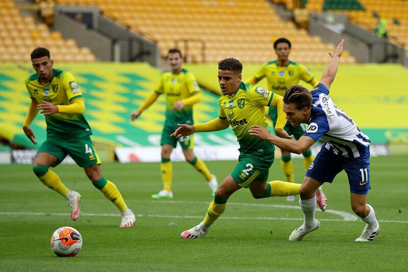 Max Aarons - 6: Right-back, like Lewis on the opposite flank, was keen to get forward but his final ball wasn't up to much. Getty