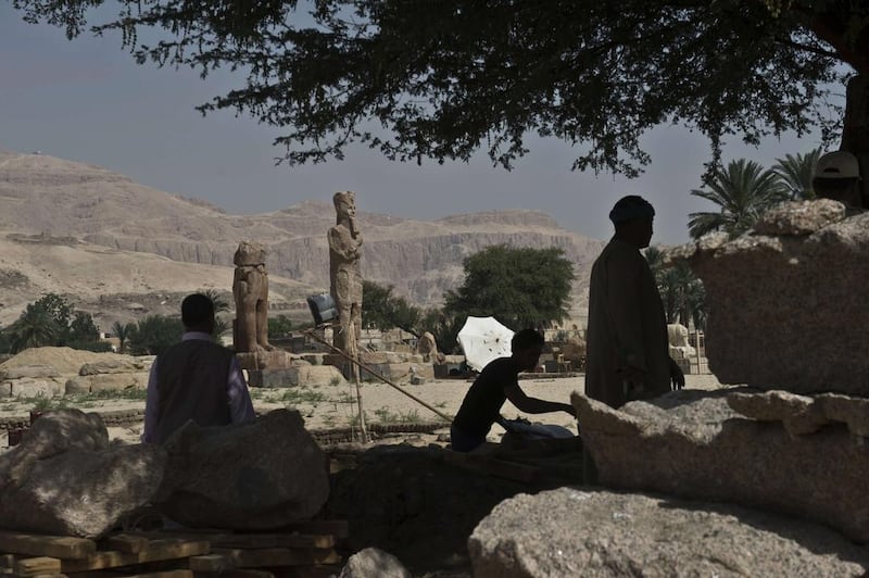 “The statues had lain in pieces for centuries in the fields, damaged by destructive forces of nature like earthquake, and later by irrigation water, salt, encroachment and vandalism,” she said, as behind her excavators and local villagers washed pieces of artefacts and statues unearthed over the past months.