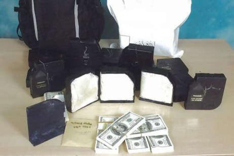 Some of the seized drugs and the electrical goods used to conceal them.