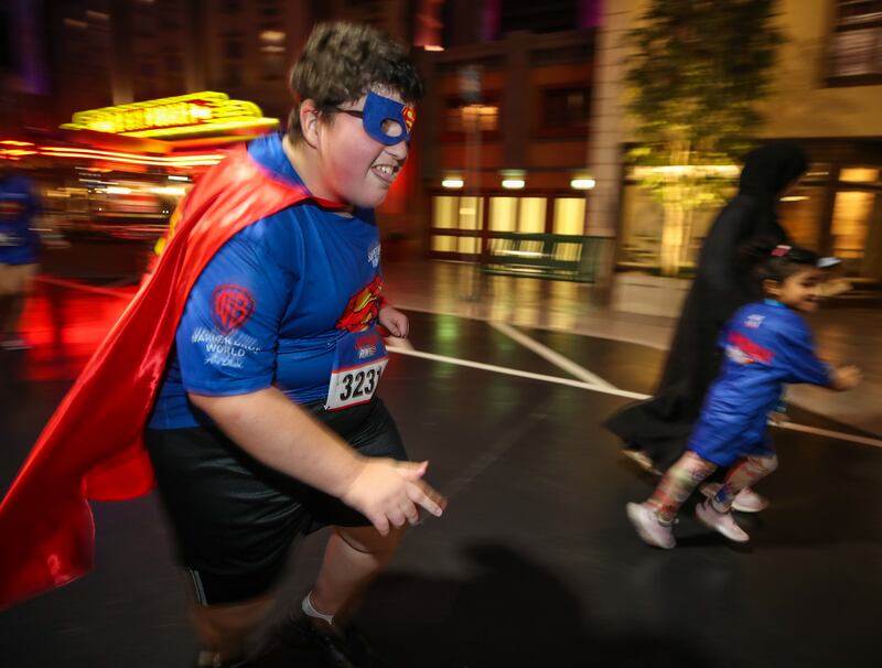 The 200-metre kids Superman Run at the Warner Bros World Abu Dhabi