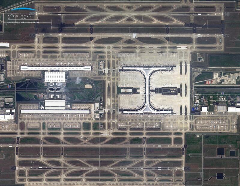 Shanghai's Pudong International Airport taken during the coronavirus pandemic. Courtesy MBRSC