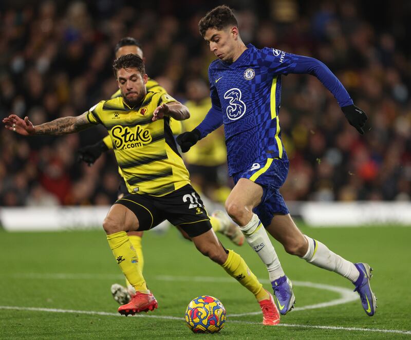 Kai Havertz, 7 - A bright second half from the 22-year-old, who also made a big contribution in the first when he unselfishly put the ball on a plate for Mount when he could have gone for goal himself. Another good night’s work from him. Getty Images