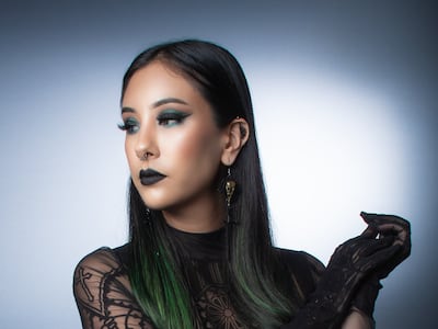 Sandy Syn is a metal vocalist and make-up artist in Dubai. Photo: Sandy Syn