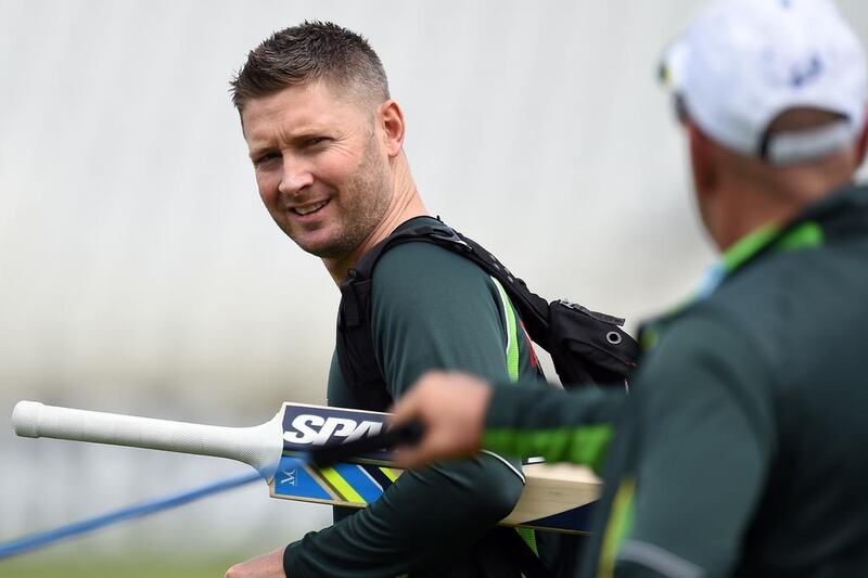Michael Clarke, pictured during his international playing days, has sponsored Sandeep Lamichhane to join Western Sydney. Paul Ellis / AFP