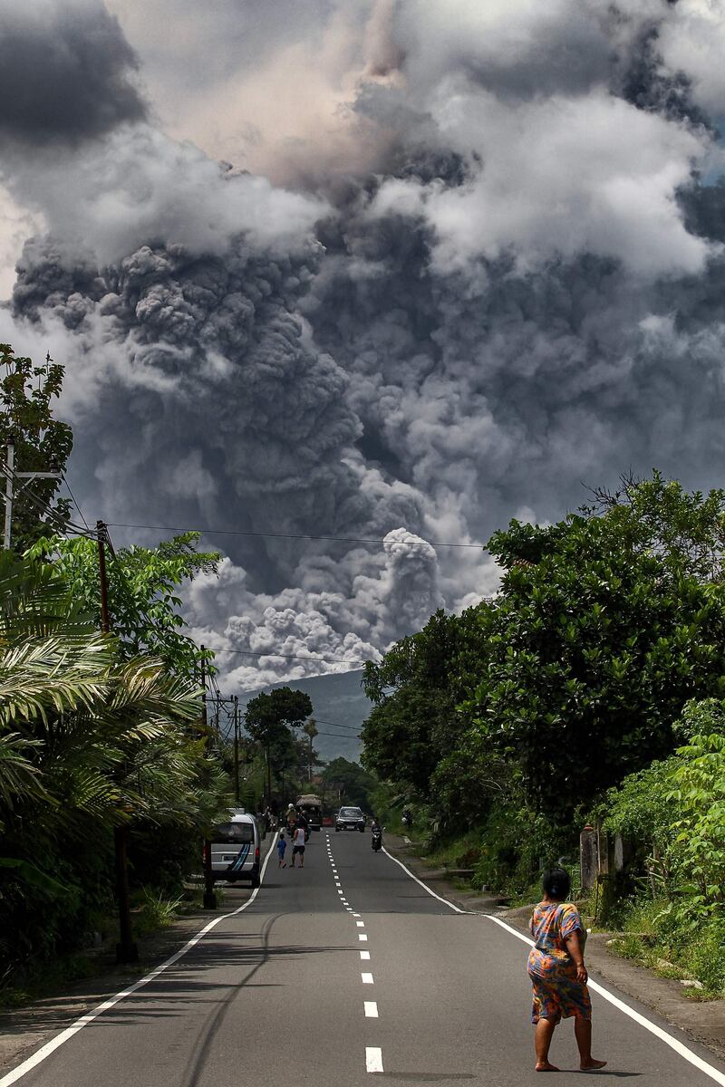 A lava flow of 1.5km was observed, the local authority said. AFP