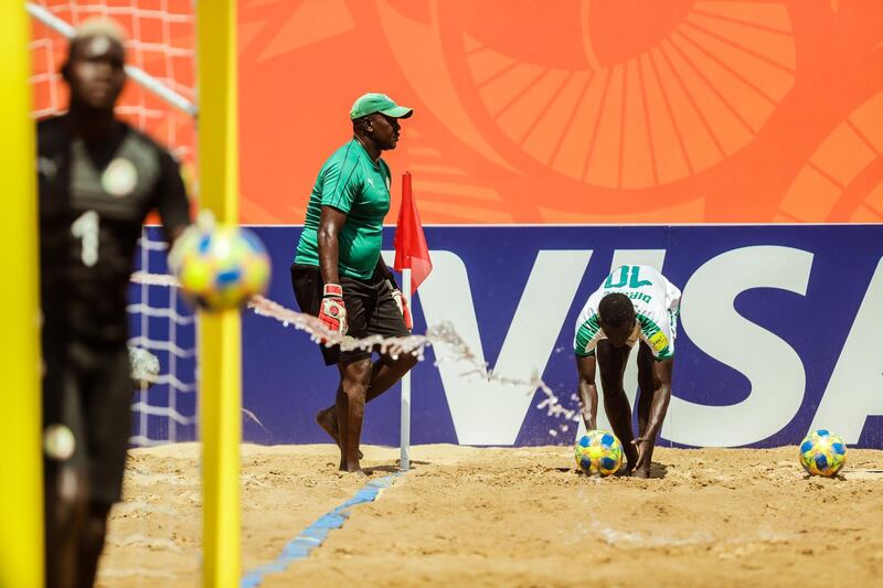 Senegal's Mamour Diagne, right, during training. EPA