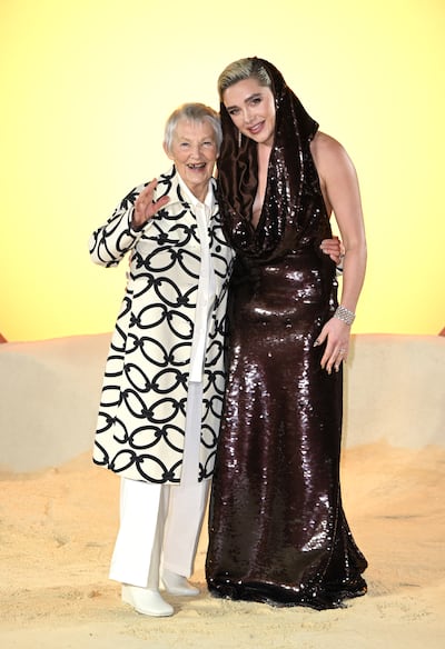 Florence Pugh with her grandmother Pat. Photo: Gareth Cattermole for Warner Bros Pictures