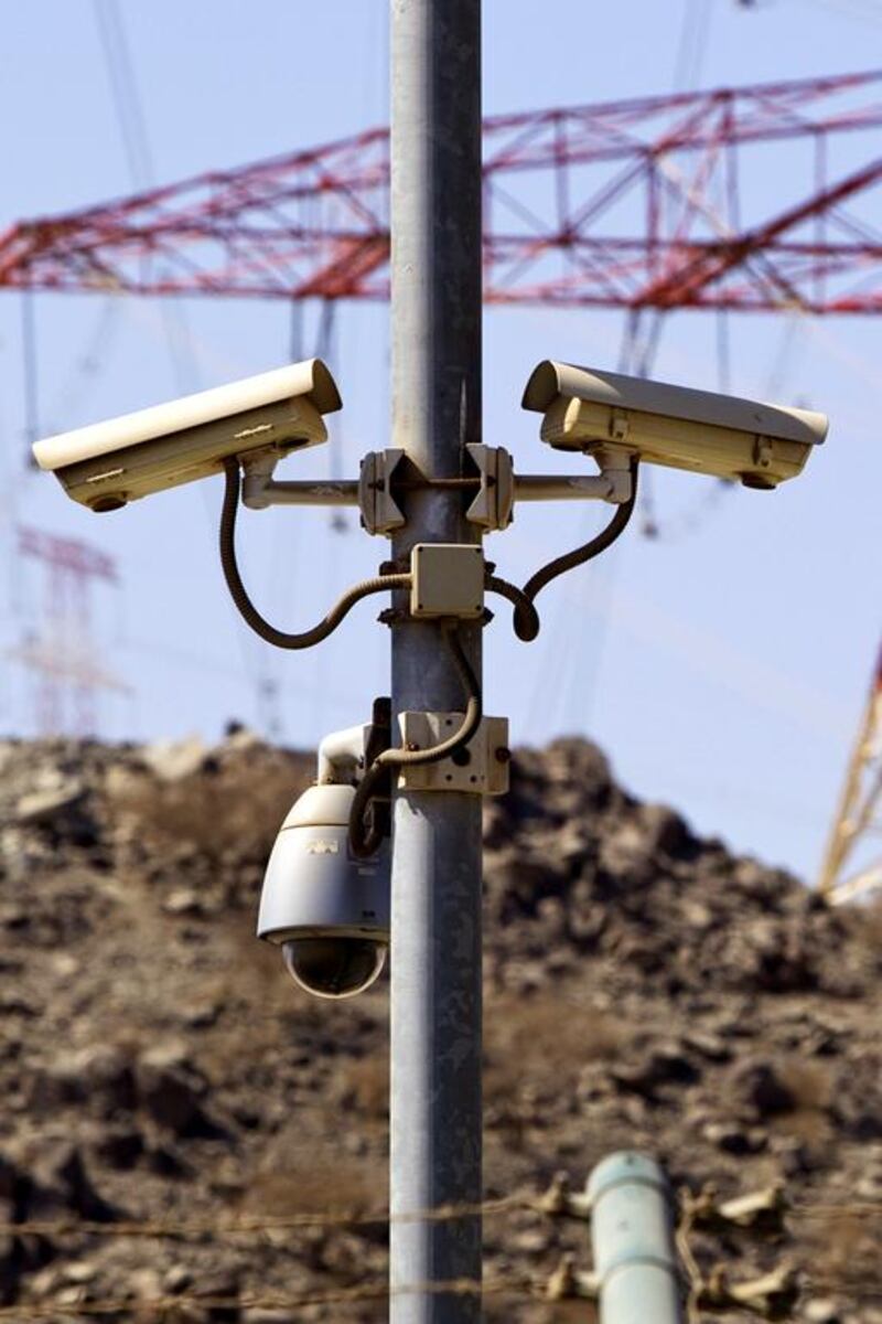Security cameras, such as these in Fujairah, are a facet of modern life. Christopher Pike / The National