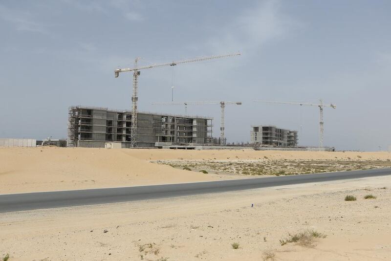 Construction is ongoing for the Oberoi Hotel. Sarah Dea / The National