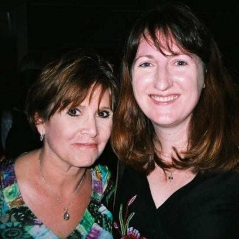 Carrie Fisher, left, enjoyed meeting her fans, as one of The National’s journalists, Amanda Dale, right, discovered on a chance meeting in Bermuda, in 2007. Courtesy Amanda Dale