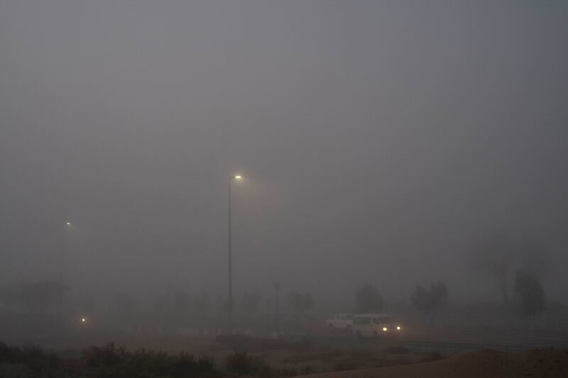 The UAE woke up to foggy weather


