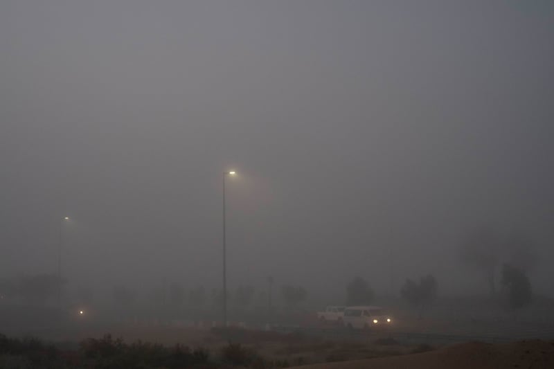 The UAE woke up to foggy weather


