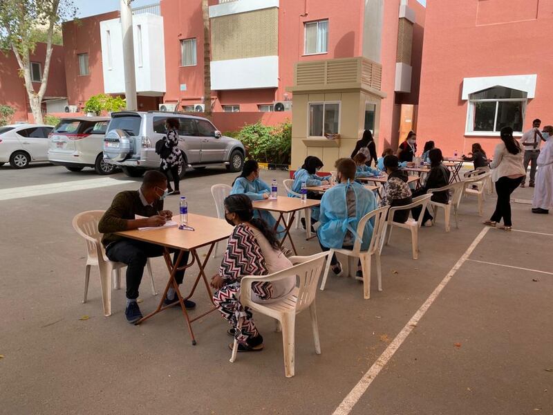 Churchgoers in Abu Dhabi register to be vaccinated against Covid-19. Photo: St Joseph Church