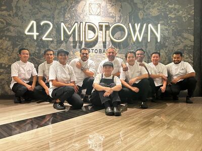 Chef Fabrizio Vermiglio with the 42 Midtown team