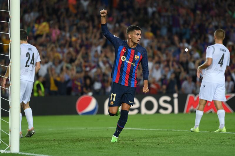 Ferran Torres adds Barca's fifth. Getty