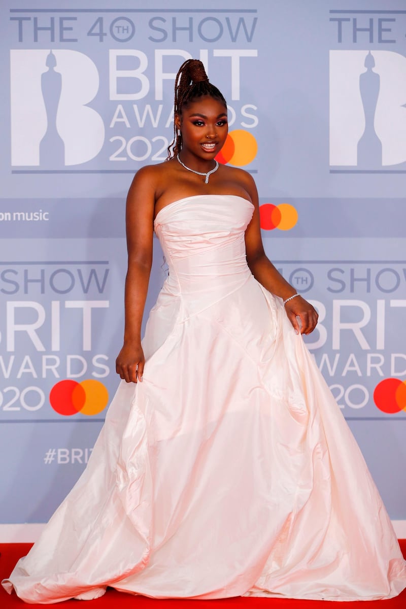 Tiana Major9 arrives at the Brit Awards 2020 at The O2 Arena on Tuesday, February 18, 2020 in London, England. AFP