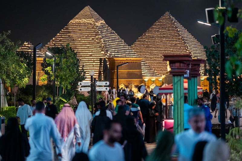 The Egyptian zone has a replica of the Giza pyramids. All photos: Riyadh Season