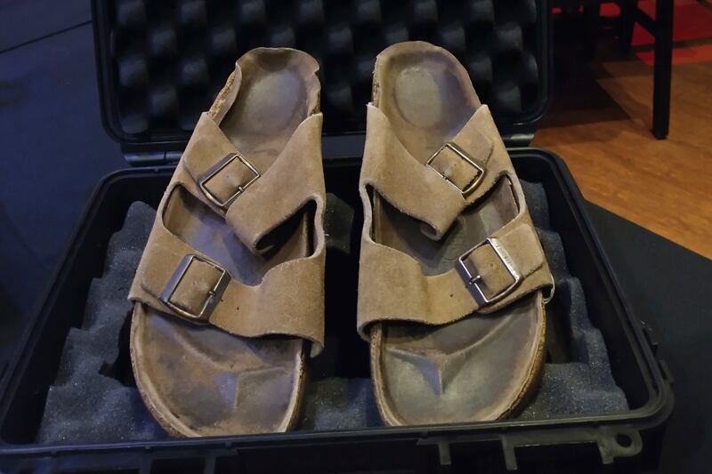 Steve Jobs's Birkenstock sandals fetched a record price at auction in New York. AP