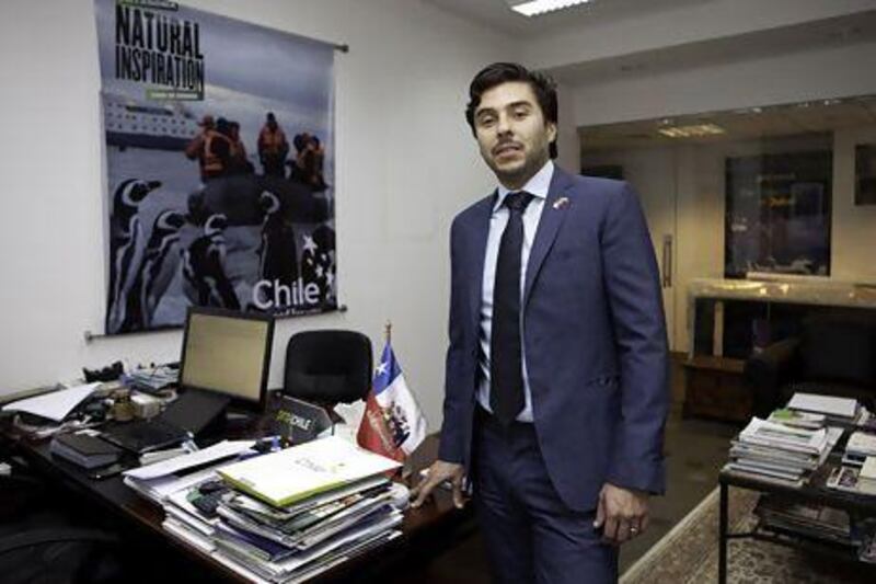 Carlos Salas, Chile's trade commissioner in the UAE, hopes to attract entrepreneurs and investors to the Start-Up Chile programme. Jaime Puebla / The National