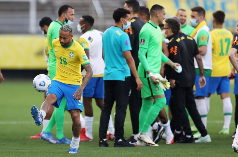 September 5, 2021. Brazil v Argentina (match abandoned): Chaotic scenes as the match was called-off after five minutes when Brazilian health officials invaded the pitch to stop Argentina's England-based players from playing, saying they had breached the country's Covid-19 quarantine rules. “They had 72 hours before the match. They had to do it at the time of the match.” Tite shouted at officials on the pitch. Reuters