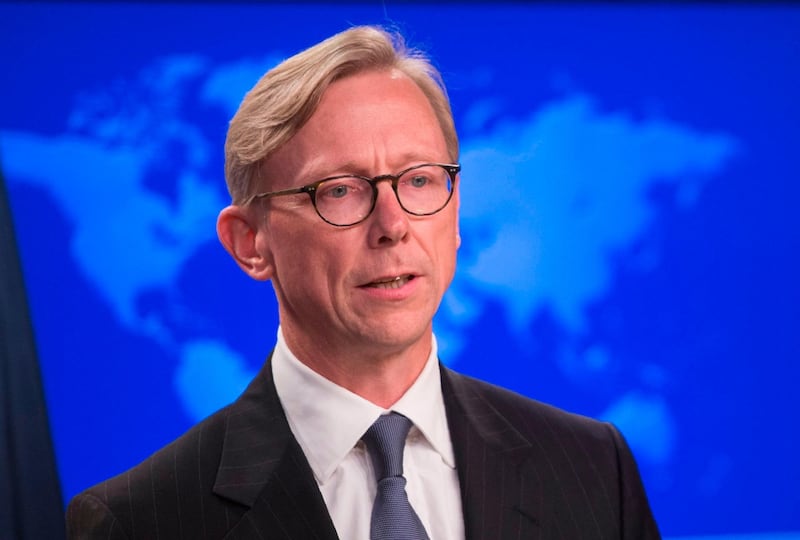 (FILES) In this file photo taken on August 16, 2018 the State Department's director of policy planning and head of the Iran Action Group, Brian Hook, speaks about the "Iran Action Group" during a press briefing at the State department in Washington, DC. US leaders remain ready to negotiate with their Iranian counterparts but Tehran is still refusing President Donald Trump's overture to do so, a senior US official said September 19, 2018. Trump and Secretary of State Mike Pompeo "have all made clear that we are ready to negotiate and to have those discussions," Brian Hook, the US special representative for Iran, told the Hudson Institute, a Washington think tank."There hasn't been any aversion to meeting with the Iranians," he added.
 / AFP / Andrew CABALLERO-REYNOLDS
