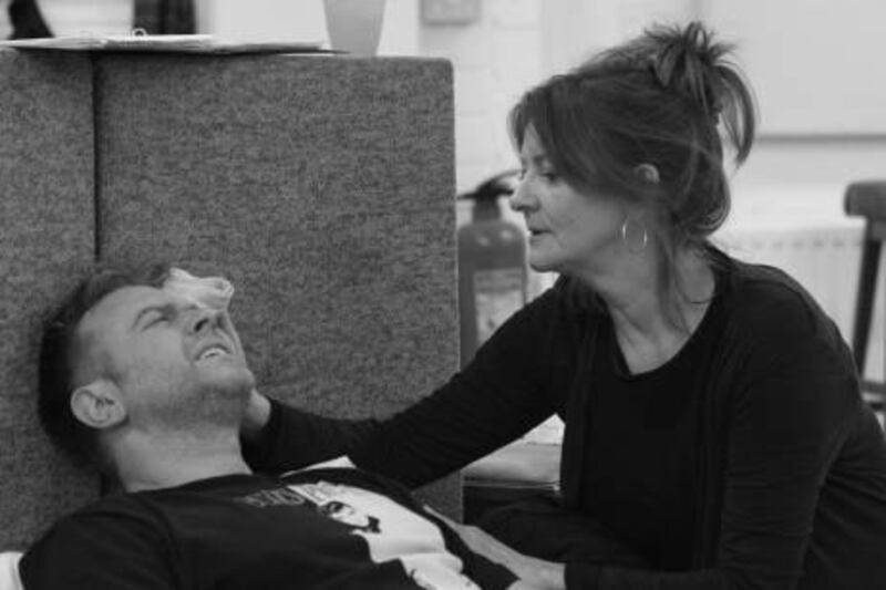 These are the main shots of British actors Darren Day and Yvonne OÕGrady in rehearsal in London for the play Misery by Stephen King 
Photos Courtesy of London and Dubai-based Popular Productions. 