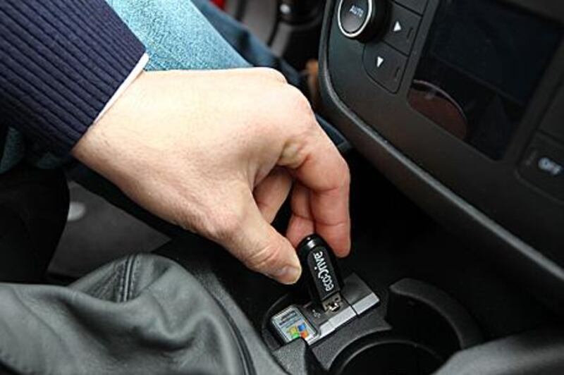 Your driving information is saved on a USB.