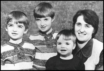 381296 02: Family portrait of the Gallagher family in the mid 1970's from left to right Noel, Paul, Liam and Mum Peggy Gallagher. Noel and Liam Gallagher are both in the British rock band Oasis. (Photo by Dan Callister/Liaison)