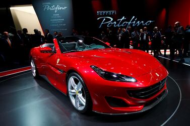 The new Ferrari Portofino. The company's first-quarter results topped forecasts. Reuters