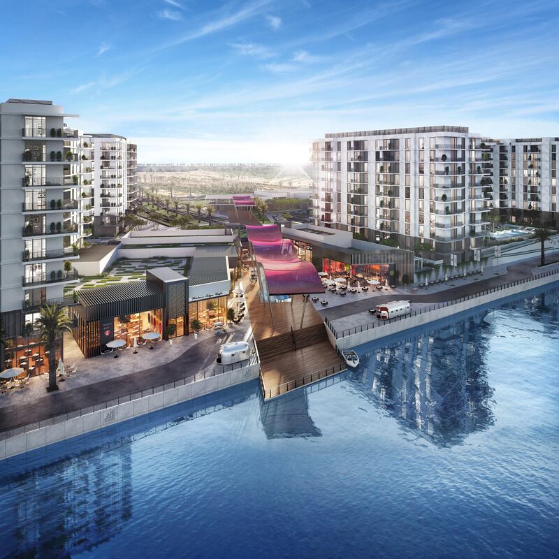 Rendering of Water's Edge. Courtesy of Aldar