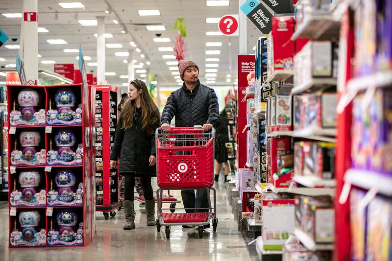 People shop at a Target store in Chicago, Illinois, November 25, 2022. Reuters
