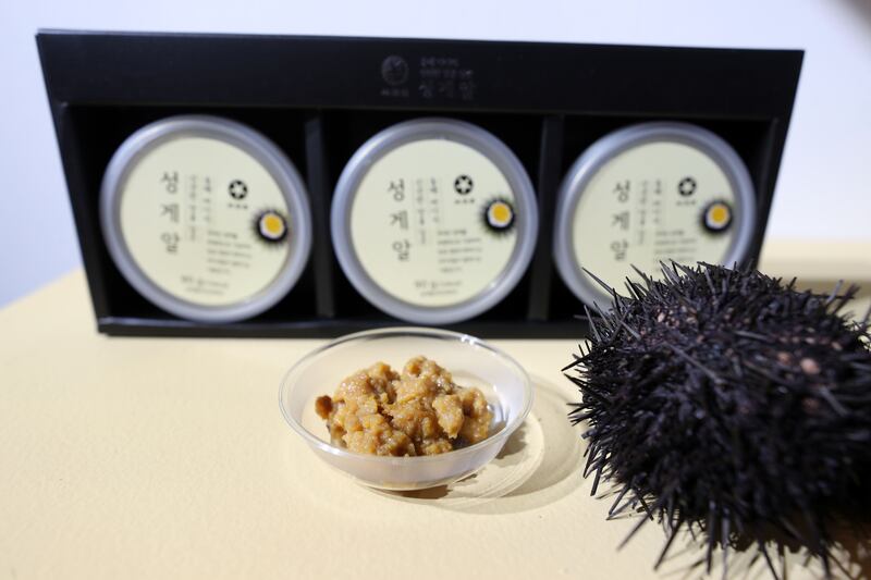 Canned sea urchin by South Korean brand Seatree