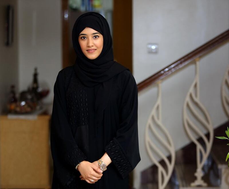 Alyazia Al Duhaim, an Emirati student whose survey on women’s responses to the draft child-rights law will form part of her research paper for her master’s degree in London. Satish Kumar / The National