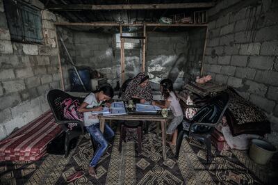 From Sanad Abu Latifa's 'Education in Refugee Camps' series. Photo: Sanad Abu Latifa