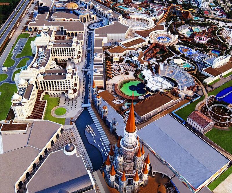 A bird's eye view of The Land of Legends Theme Park in Antalya, Turkey. Courtesy: Rixos World Parks & Entertainment