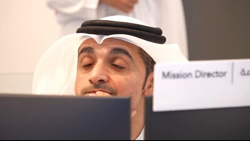 Dr Hamad Al Marzooqi, manager of the Emirates Lunar Mission, after learning that the Hakuto-R lander, carrying the UAE's Rashid rover, did not land safely on the lunar surface