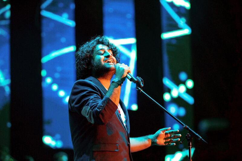 Arijit Singh has performed a number of sold-out concerts in the Emirates. Victor Besa / The National