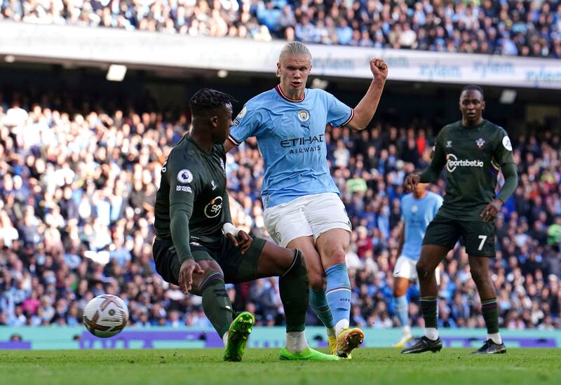 Manchester City 4 (Cancelo 20', Foden 32', Mahrez 49', Haaland 65') Southampton 0: Just the one goal for Erling Haaland this weekend as City ripped apart Southampton at the Etihad taking their league tally to 33 in nine games. "The result is good, we play quite good," said manager Pep Guardiola. "Some players were not at their best but we create a lot of chances. We were solid." AP