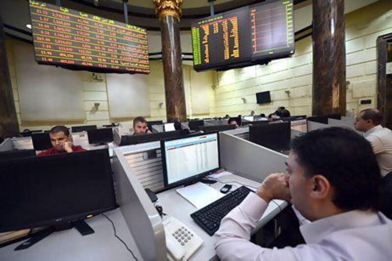 The EGX 30 Index fell to a three-week low. Khaled Desouki / AFP