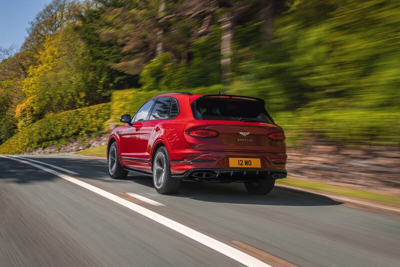 A sporty new exhaust pipe set-up is a feature of the new Bentayga S.