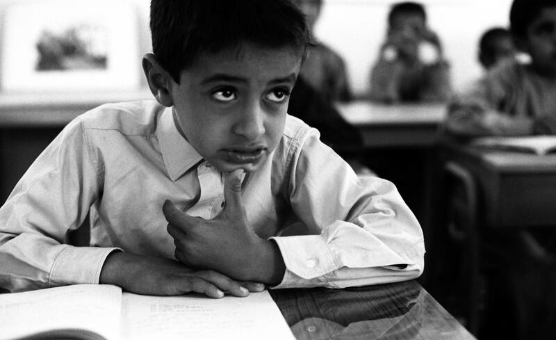 Sheikh Mohamed in class in March 1969. Photo: National Archives 