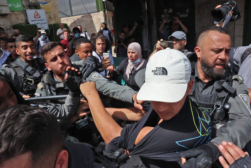 A tense Jerusalem was braced for Israel's flag march as Palestinian groups threatened retaliation over the annual rally. AFP