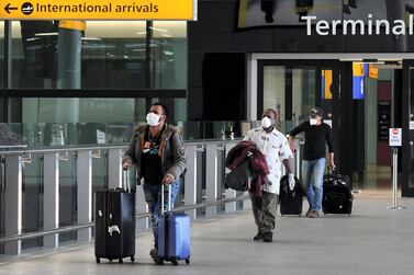 UK quarantine times will be slashed in half if passengers test negative to a coronavirus swab on the fifth day of isolation. AFP