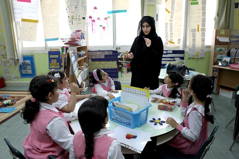 Today is World Teacher's Day. Fatima Al Marzooqi / The National
