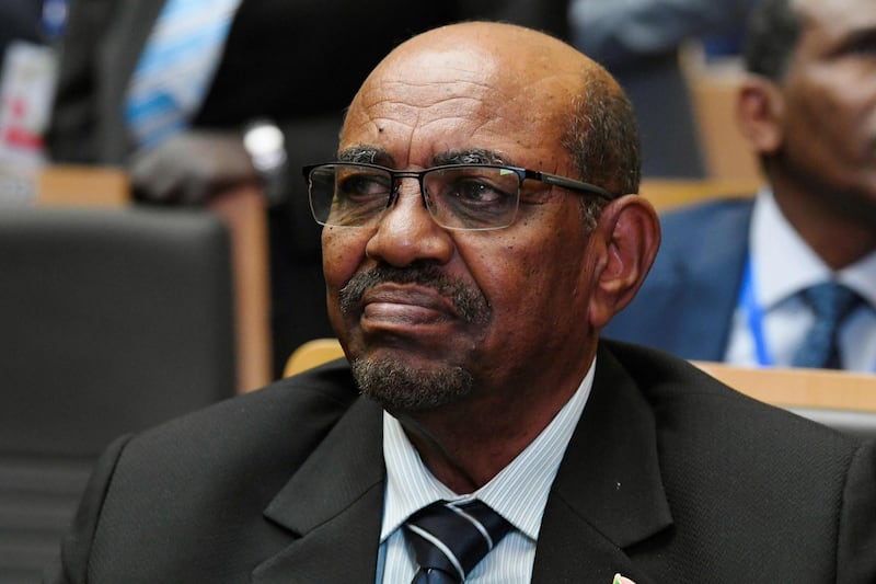 (FILES) In this file photo taken on January 28, 2018 Sudanese President Omar al-Bashir attends the opening of the Ordinary Session of the Assembly of Heads of State and Government during the 30th annual African Union summit in Addis Ababa. Sudan has agreed to hand over ousted autocrat Omar al-Bashir and others to the International Criminal Court for alleged war crimes in Darfur, a top official of the new ruling body said Tuesday. The Hague-based ICC has charged Bashir and three of his former aides with genocide, crimes against humanity and war crimes in Sudan's western region of Darfur, which was hit by a brutal conflict from 2003.
 / AFP / SIMON MAINA
