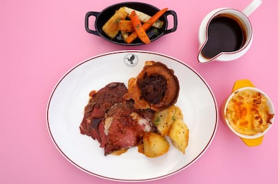 Tuck into a roast dinner at The Duck Hook in Dubai. 