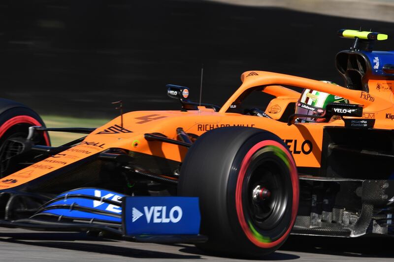 Mclaren driver Lando Norris at the Mugello circuit on Saturday. AP