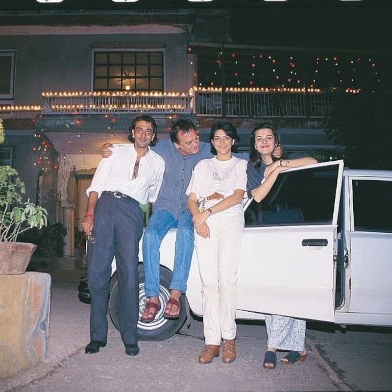 Sanjay Dutt shared an old photo featuring his sisters Namrata and Priya as well as his late father, actor Sunil Dutt. Photo: Sanjay Dutt / Instagram