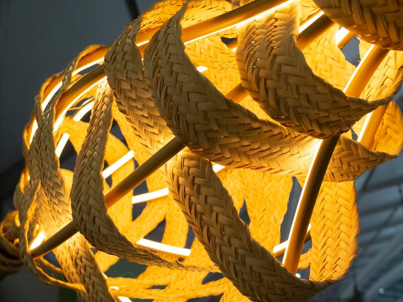 Al Aithan collaborated with regional craftswomen to produce the mesmerising light. 
