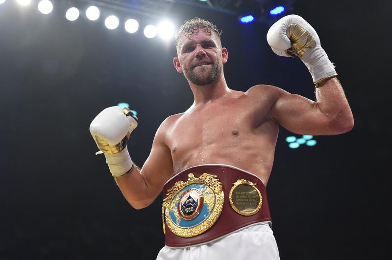 LONDON, ENGLAND - SEPTEMBER 16: Billy Joe Saunders defeats Willie Munroe Jr for the WBO World Middleweight Title fight at Copper Box Arena on September 16, 2017 in London, England. (Photo by Leigh Dawney/Getty Images)